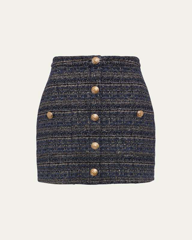 Zander Metallic Tweed Mini Skirt